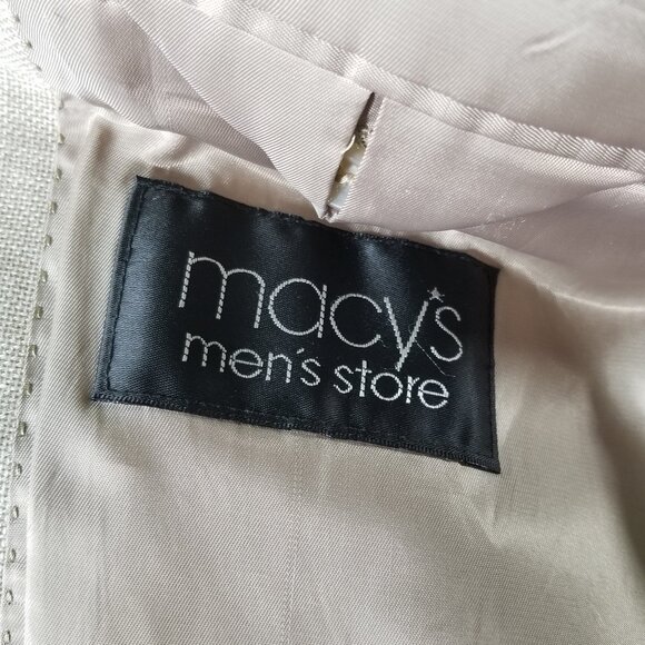 Ralph Lauren Men's 44S Beige Check 72% Poly 25% Rayon Blazer Sport Coat 11611 - Picture 6 of 9